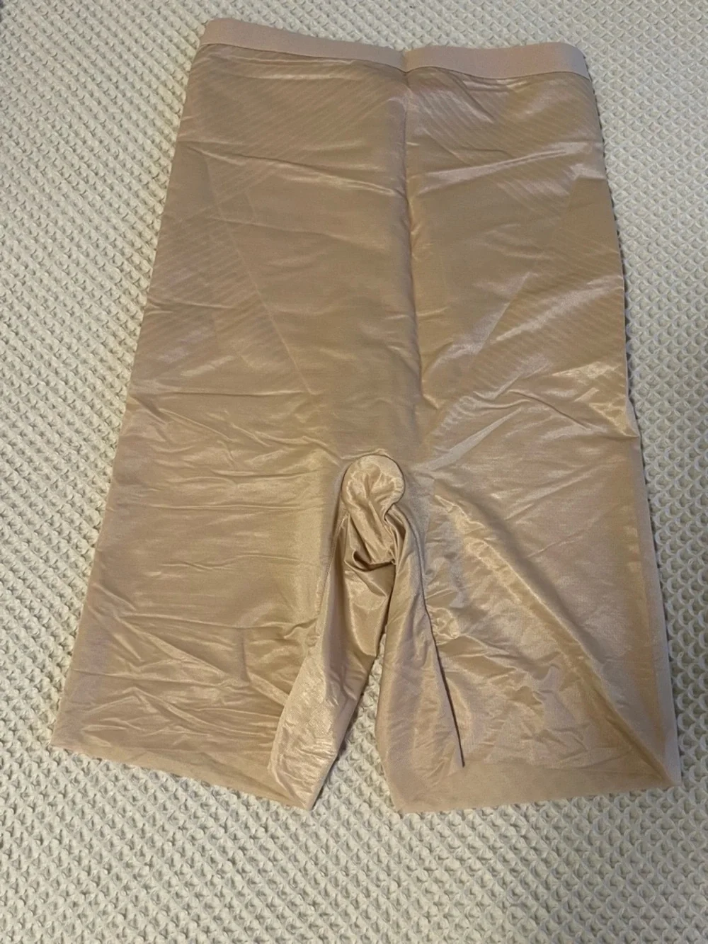 SPANX SMALL High-Waist Nude Shaping Bodysuit Shorts - Picture 8 of 10